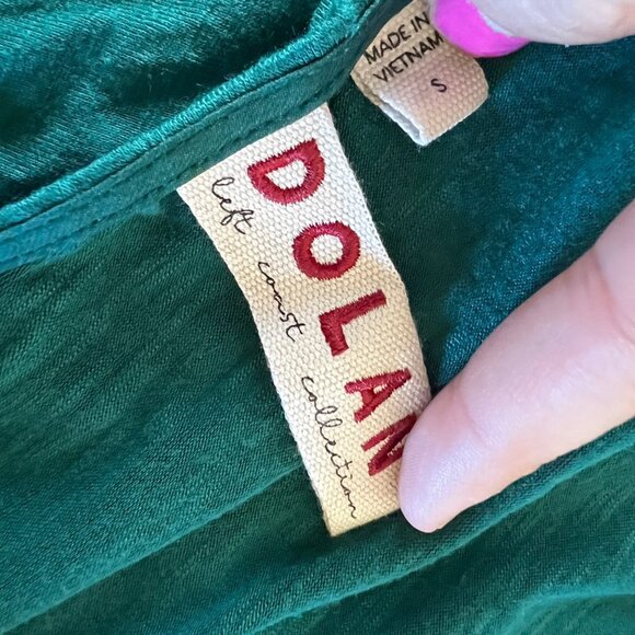 Dolan Anthropologie Button-Down Puff Sleeve Blouse Green Size Small - Picture 9 of 12